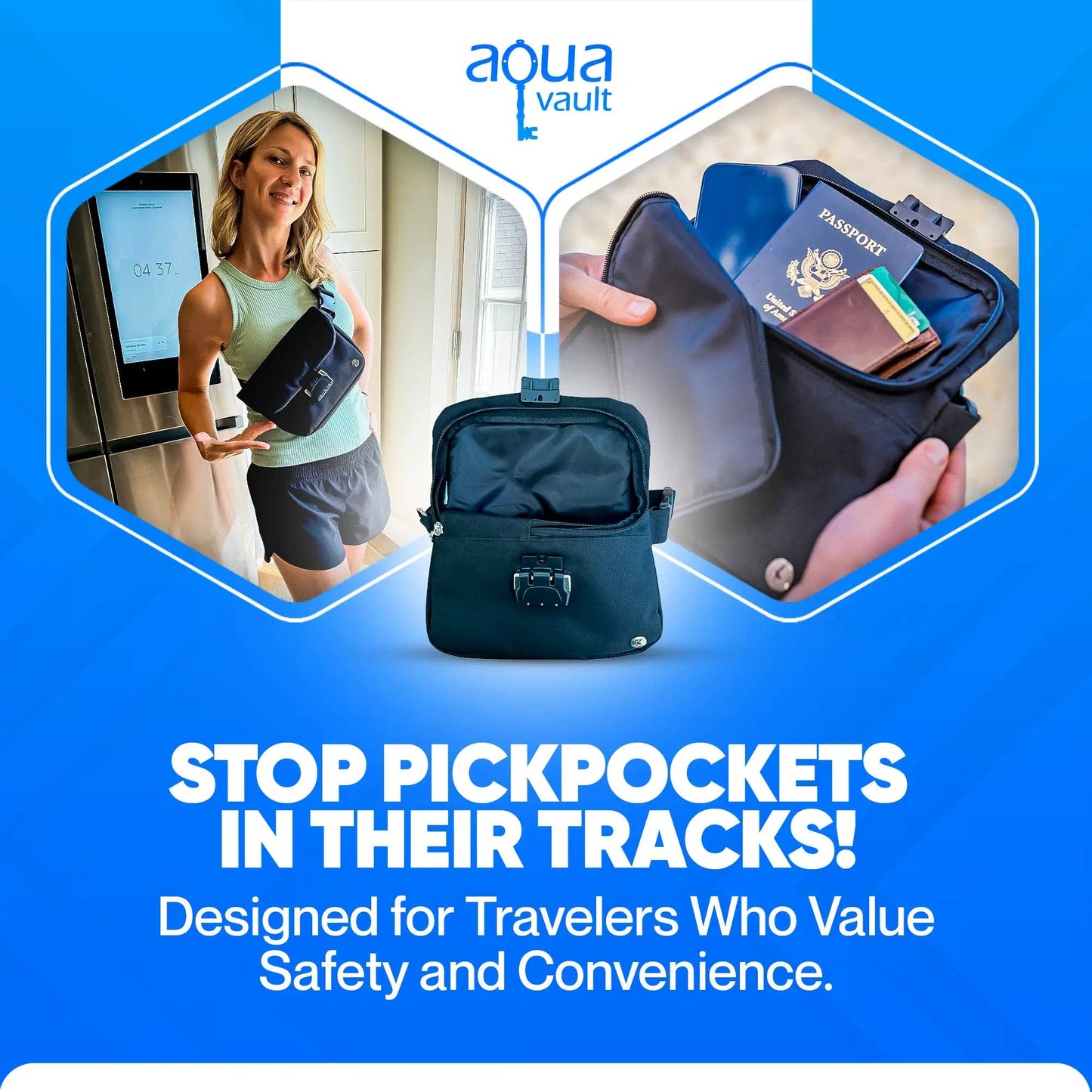 Lockable Anti-Theft Crossbody Bag for Travel