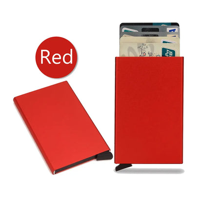 Rfid Smart Wallet Card Holder Metal Thin Slim Men Women Wallets Pop Up