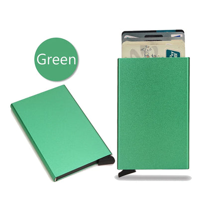 Rfid Smart Wallet Card Holder Metal Thin Slim Men Women Wallets Pop Up